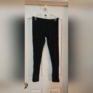 Black Ripped Leggings